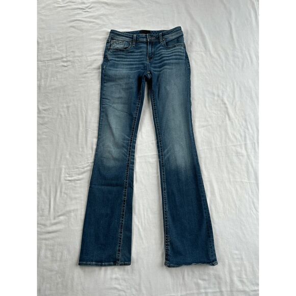 Buckle Black No. 53 Bootcut Jeans Size 28x36 Tall, Medium Wash Wisker Fading - Picture 1 of 10